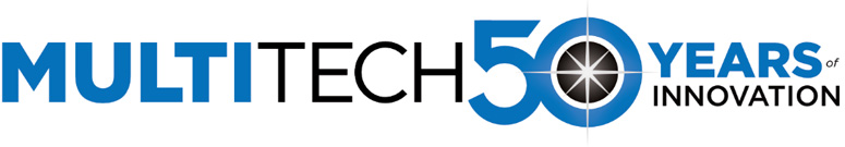 MultiTech 50th Anniversary logo