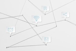 Global communication background, business network design