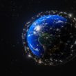 A 3D rendering of Planet Earth - a low latency, broadband internet system to meet the needs of consumers across the globe