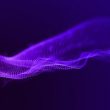 3D render of an abstract background with flowing particles