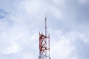 Signal post and sky