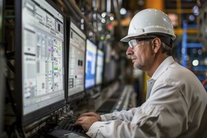 Portrait of male engineer working in the field for engineers day celebration