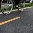 A bicycle on a sidewalk