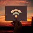 Wi-Fi symbol shown in a sunset