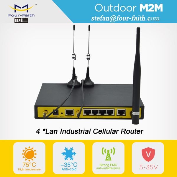 rugged industrial design 4g lte plc router 
